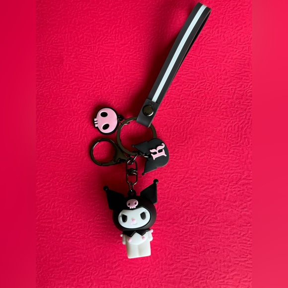 Kuromi Figurine Keychain Bag Clip Charm - Picture 3 of 4